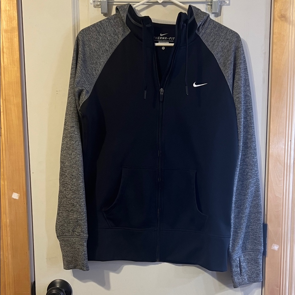 Nike Black and Gray Dri-FIT Hoodie